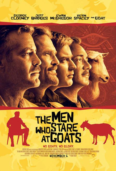 Los hombres que miraban fijamente a las cabras