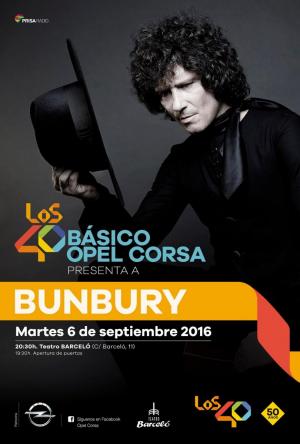 Enrique Bunbury: Concierto Básico 40 Opel Corsa