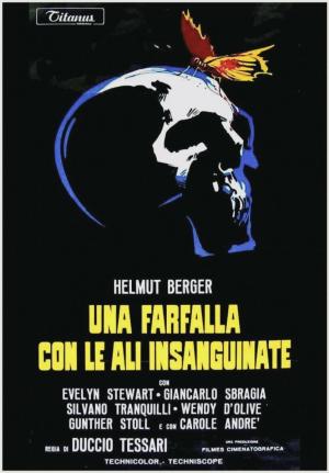 Una mariposa con las alas ensangrentadas